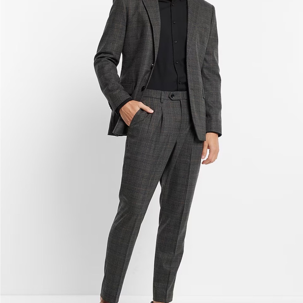 Extra Slim Plaid Flannel Suit Jacket.l used it one time only